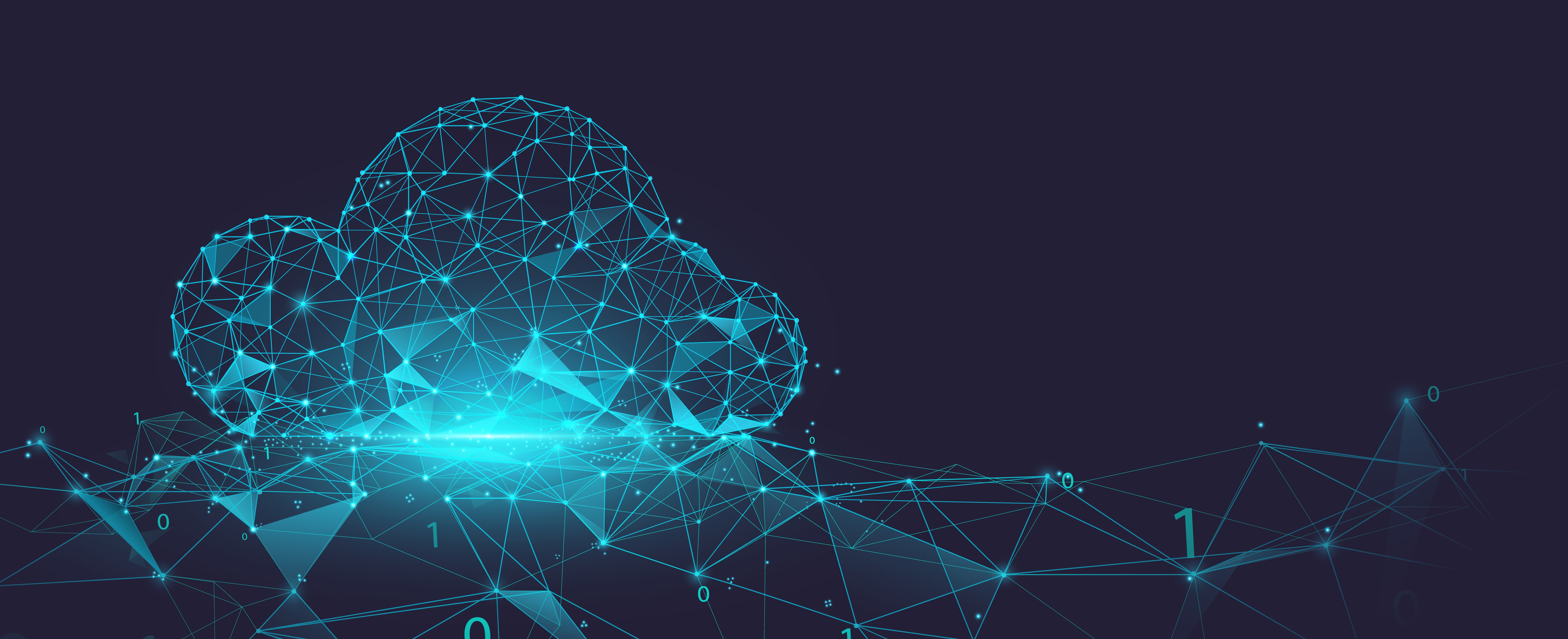 Eine hellblaue Data-Cloud-Wolke vor einem dunklen Hintergrund.  Eine hellblaue Data-Cloud-Wolke vor einem dunklen Hintergrund.