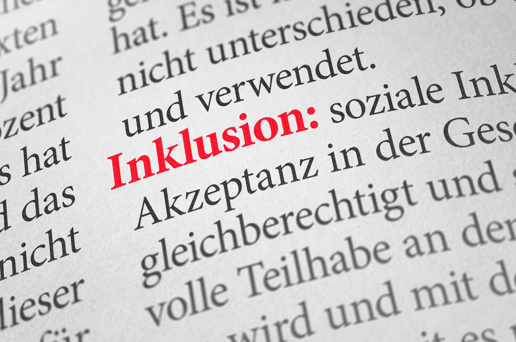 Wörterbuch mit dem Begriff Inklusion Wörterbuch mit dem Begriff Inklusion