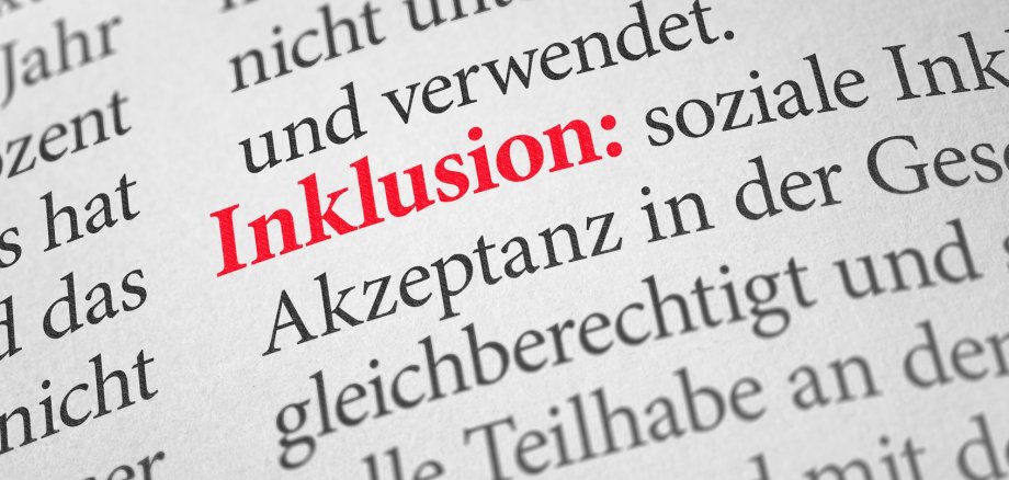 Wörterbuch mit dem Begriff Inklusion