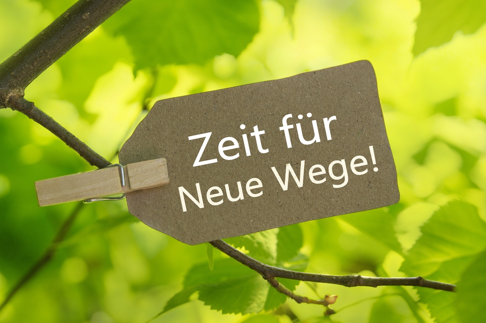 Zeit für neue Wege Klemmnotiz Zeit für neue Wege Klemmnotiz