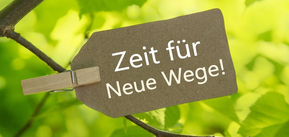 Zeit für neue Wege Klemmnotiz