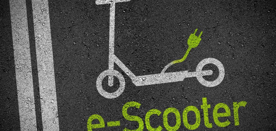 Illustration eines E-Scooters