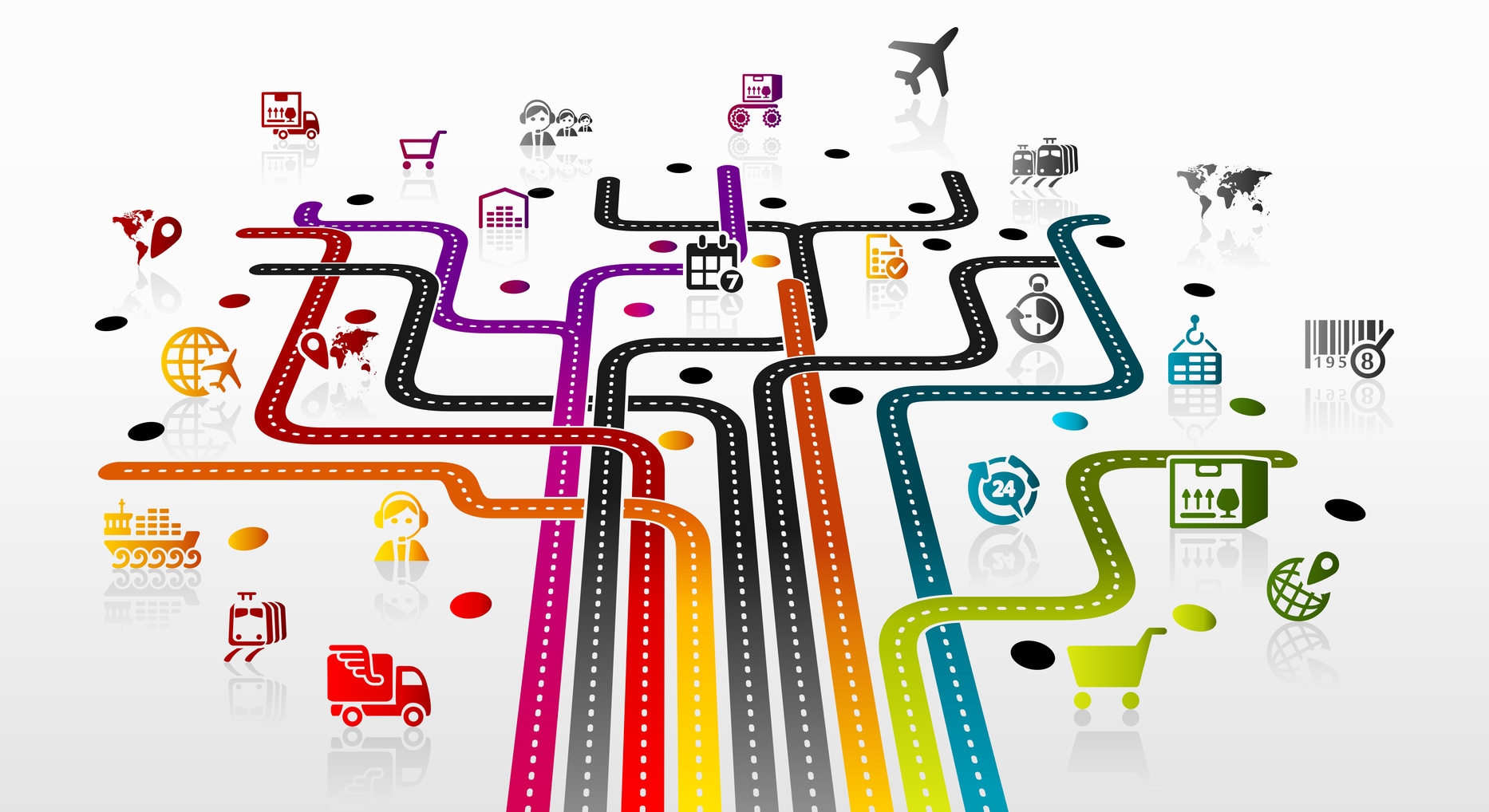Illustration Logistik-Infrastruktur Illustration Logistik-Infrastruktur