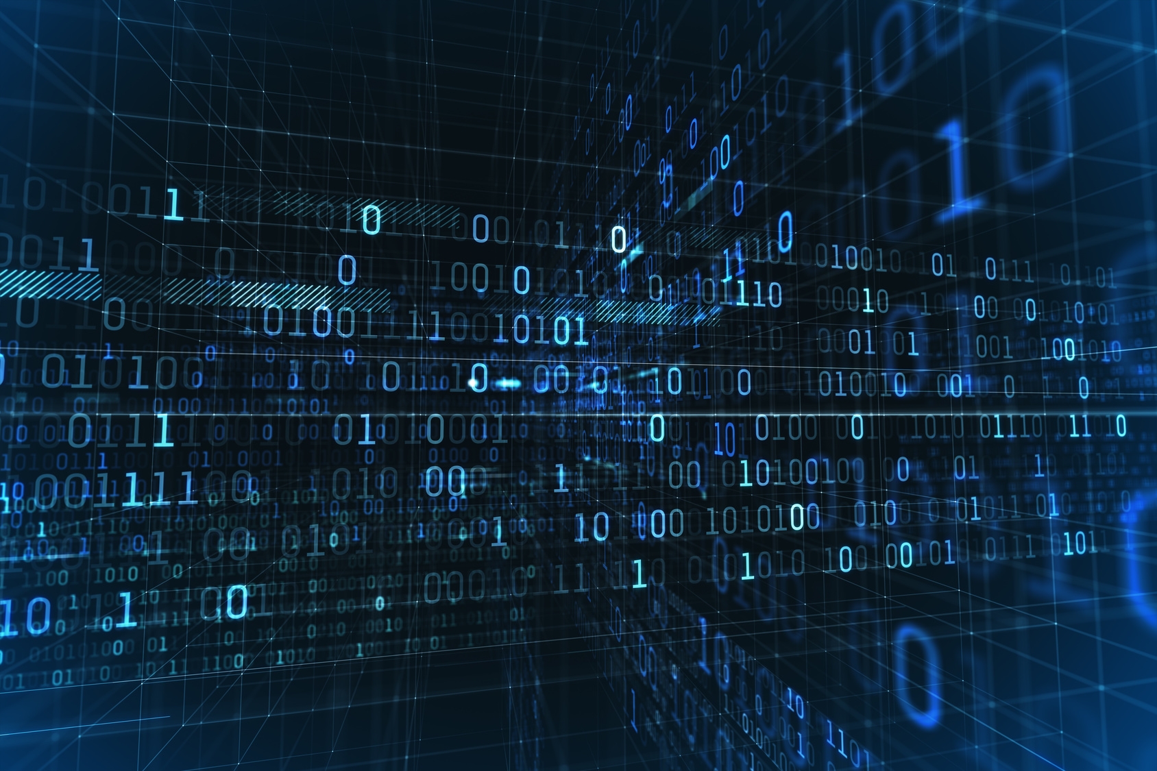 binärer Computer Code in dunkelblau-schwarz binärer Computer Code in dunkelblau-schwarz
